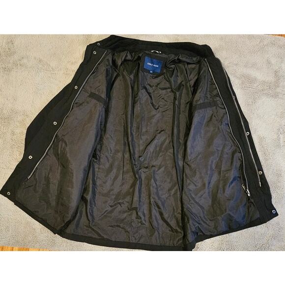 Cole Haan Windbreaker Jacket, Corduroy Neck, Lined, Black, Barn, Chore, Sz M - Picture 6 of 11